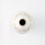 Flower Vase Takatori White Glaze Line Crane Neck Style