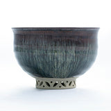 Tea Bowl with Takatori Kiyu Pierced Carved High Base
