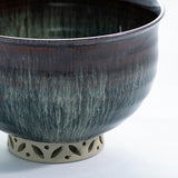 Tea Bowl with Takatori Kiyu Pierced Carved High Base