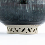 Tea Bowl with Takatori Kiyu Pierced Carved High Base