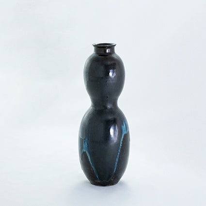 Flower Vase with Takatori Aurora Glaze Gourd Shape
